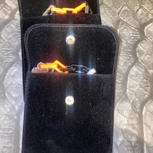 SQUARE CUBAN 2 BRACELET SET 8.27" SOLID STEEL TOUGH
COOL NEW !! - Picture 7 of 11